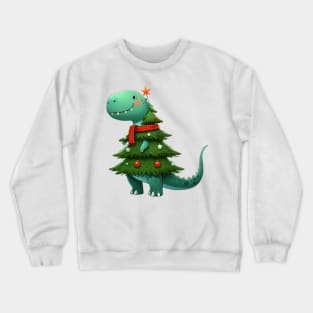 Cute Dino christmas tree Crewneck Sweatshirt